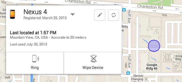 Google announces Android Device Manager to help you track a lost phone