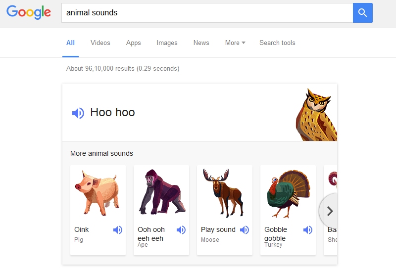 Google Search Lets You Hear Animal Calls Directly From Search Results