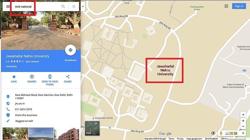 No, Google Is Not Calling JNU 'Anti-National'