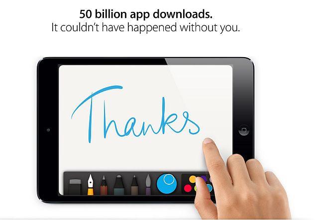 Apple App Store clocks 50 billion downloads