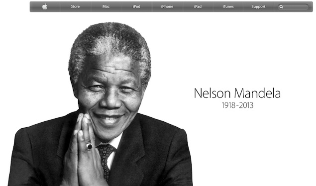 Apple, Google post Nelson Mandela tributes on respective websites