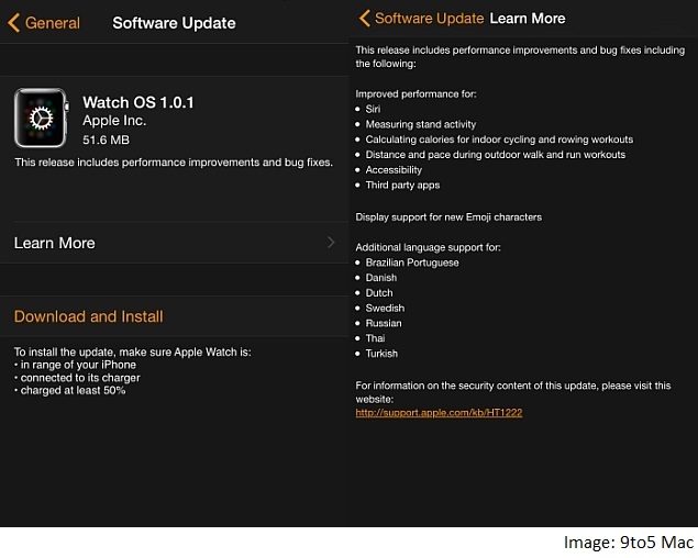 apple watch latest os update