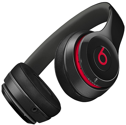 beats solo 2 wired black and red