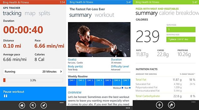 Bing Health & Fitness beta app released for Windows 8, Windows Phone 8