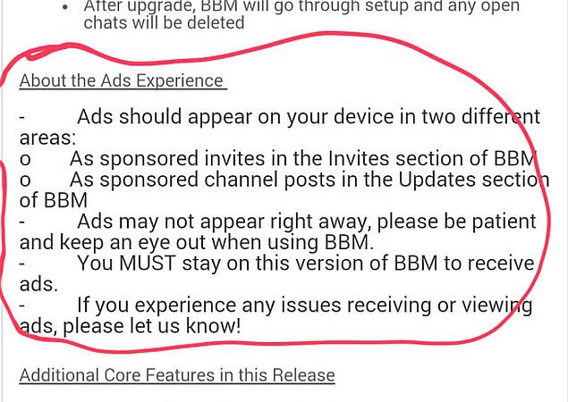 BlackBerry reportedly testing advertisements in BBM beta builds