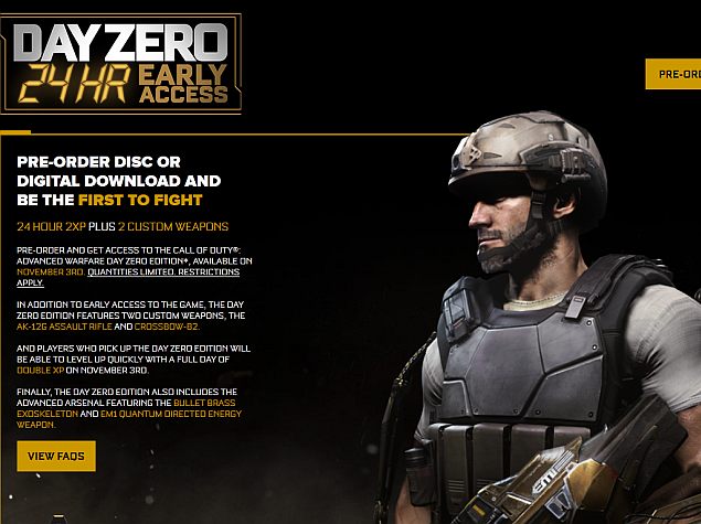 Call of Duty: Advanced Warfare Pre-Order Customers Get Early Access
