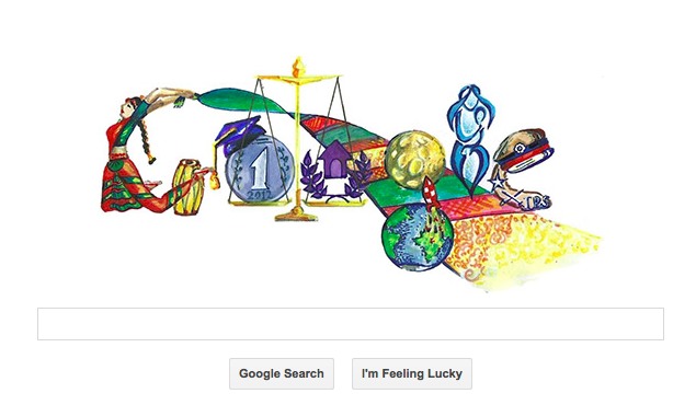 Doodle 4 Google 2013 winning entry featured on Google India homepage