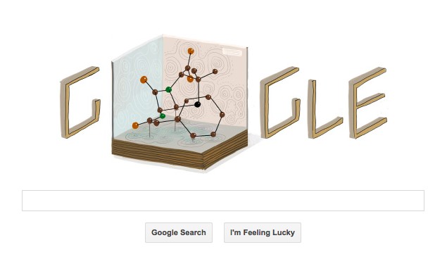 Google doodles Dorothy Hodgkin's 104th birthday