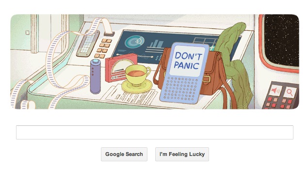 Douglas Adams' 61st birthday marked by Google doodle