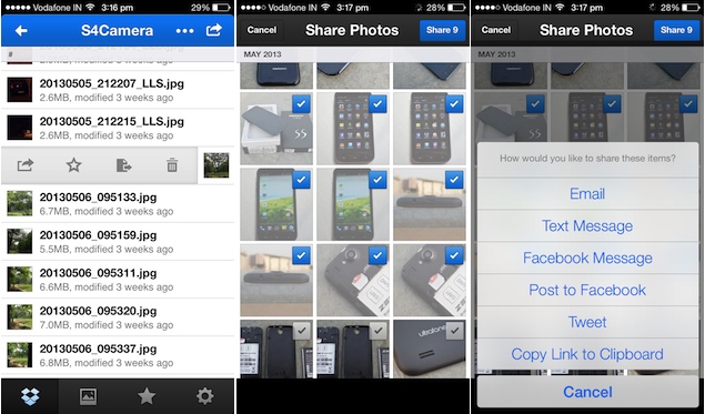 Dropbox iOS app update brings swipe gesture-based actions, multiple photo sharing and more