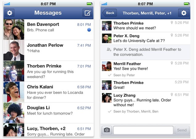Facebook Messenger 1.8 brings quick conversation switch to iOS, Android