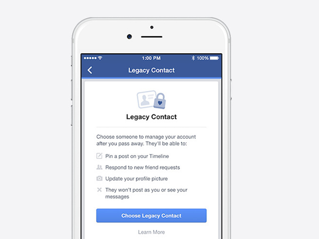 Now Someone Can Manage Your Facebook Account After You Die
