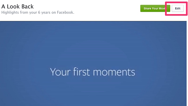 Facebook Look Back videos can now be edited by users