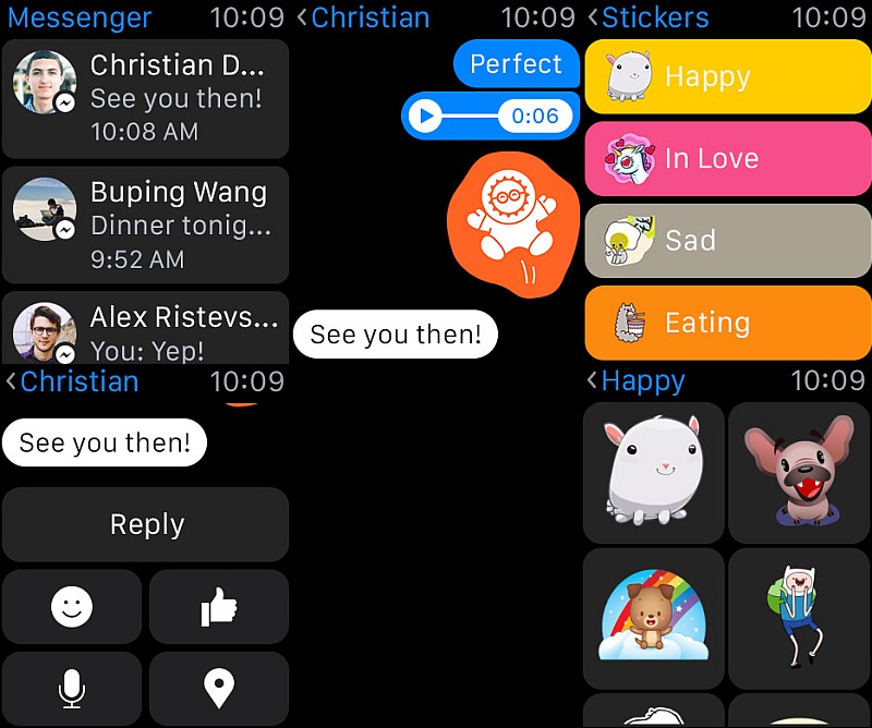 Facebook Messenger Launched for Apple Watch