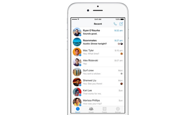 iphone facebook messenger app