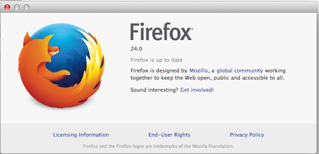 Mozilla Firefox 24 released; Android version updated with WebRTC support