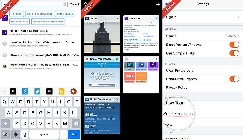 Mozilla Firefox for iOS Now Available for Public Preview
