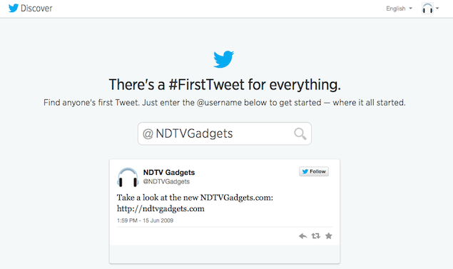 Twitter offers a way to find anyone's first tweet on its eighth birthday