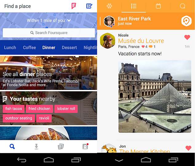 Foursquare and Swarm: Discovery and Check-ins Reinvented