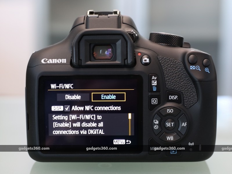 canon 1300d display