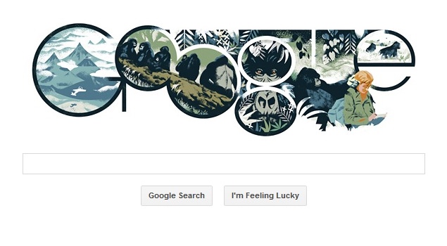 Dian Fossey's 82nd birthday marked with a Google doodle Dian Fossey's 82nd birthday marked with a Google doodle