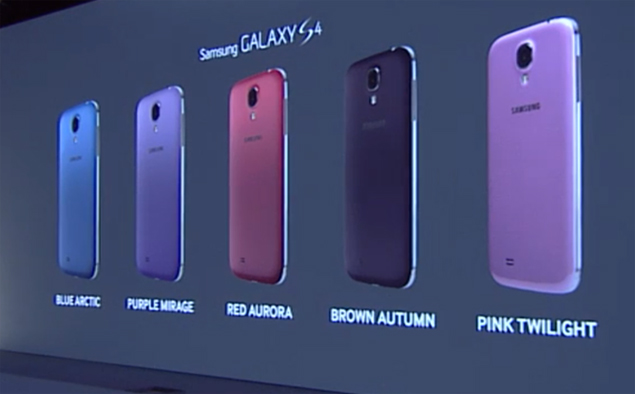 Samsung Galaxy S4 now available in seven different colours