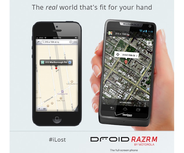 Motorola's #iLost campaign used fake address to make Apple maps look bad