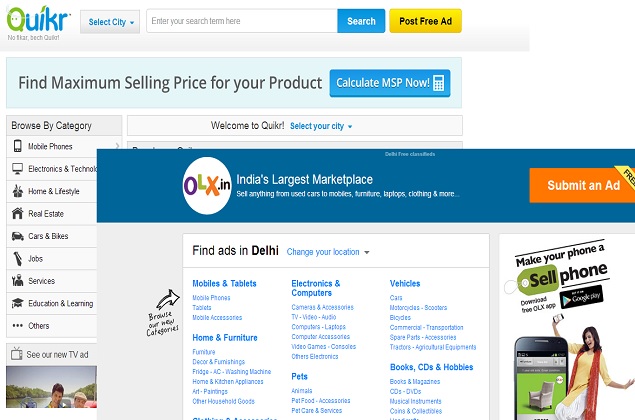 OLX and Quikr battle it out to be India's Craigslist