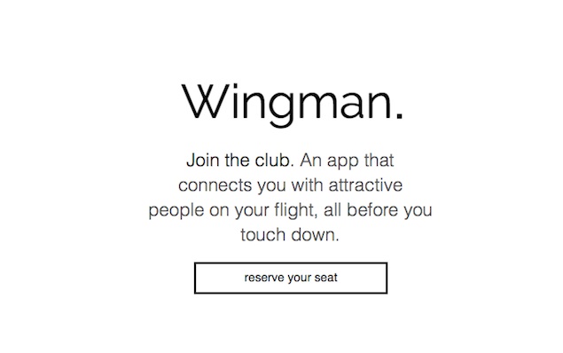 Wingman, a Tinder-esque hook-up app for air travellers