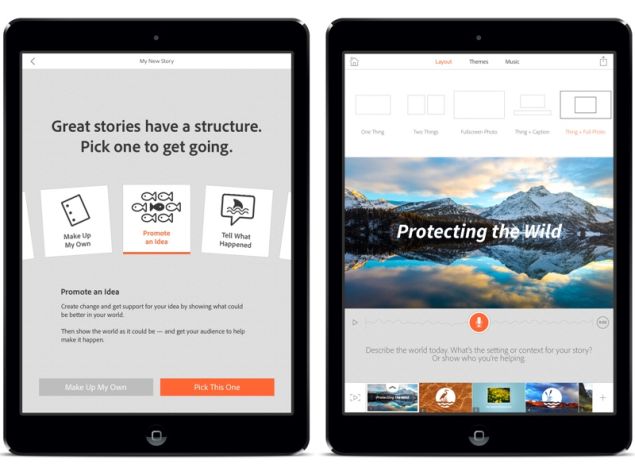 Adobe Voice Free Video Storytelling App for iPad Launched