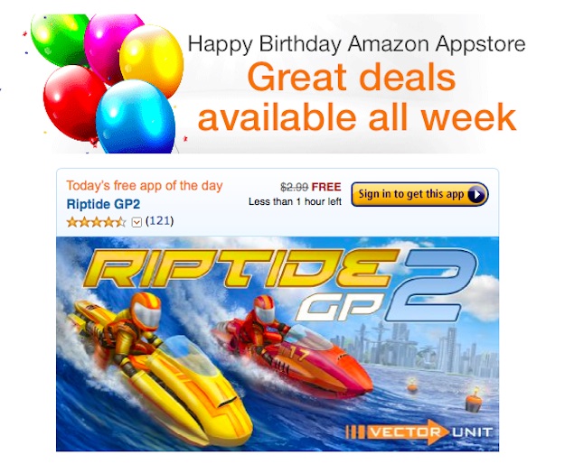 Amazon Appstore for Android celebrates third birthday with app offers