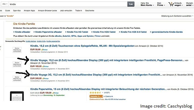 Amazon Briefly Lists Kindle Voyage E-Reader; May Replace Paperwhite