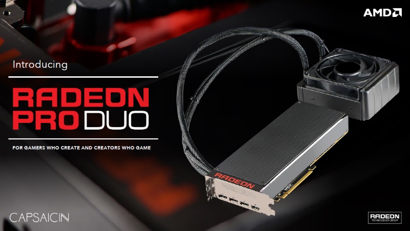 AMD Announces Radeon Pro Duo for VR 