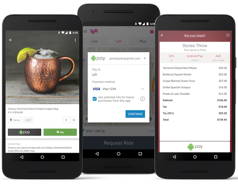 Android Pay Gets In-App Purchase Support