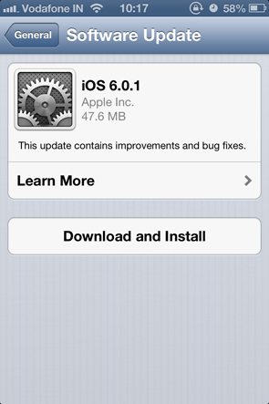 Apple iOS 6.0.1 brings iPhone 5 OTA updates, Wi-Fi bug fixes and more