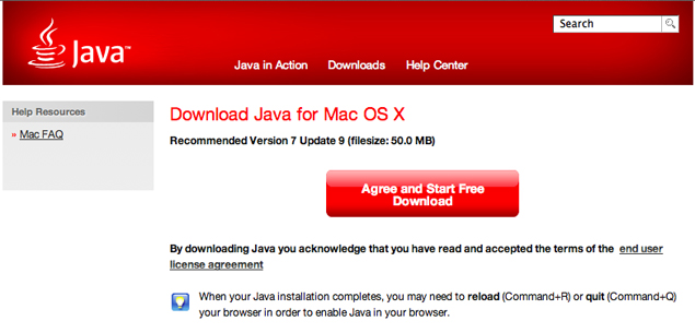 java for mac os x update