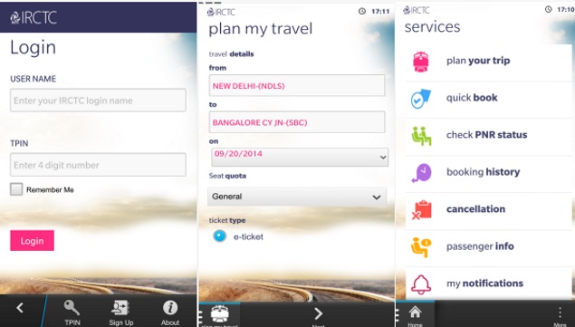 IRCTC Launches Ticket Booking App for BlackBerry 10