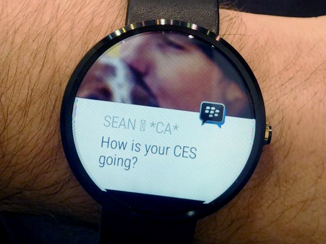 BlackBerry Announces BBM for Android Wear at CES 2015