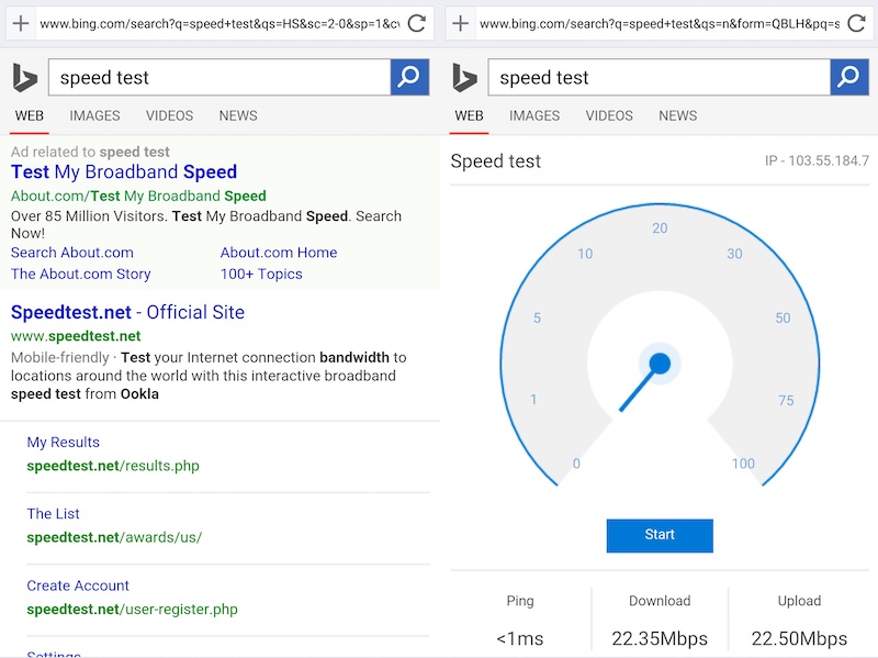 Microsoft Experiments With Showing Network Speed Test ...