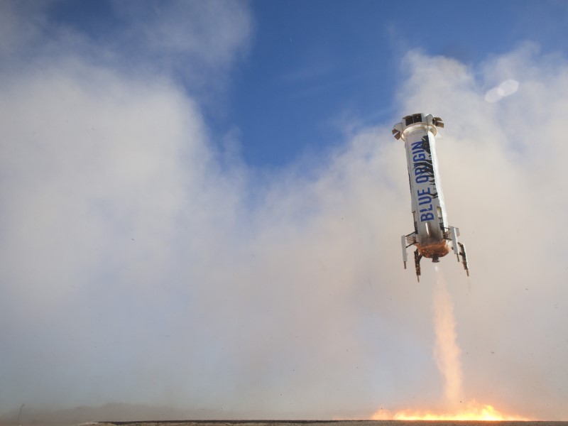 Blue Origin Rocket Makes Third Successful Vertical Landing