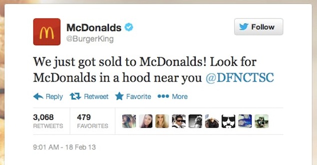 'We just got sold to McDonalds,' hackers tweet from Burger King account