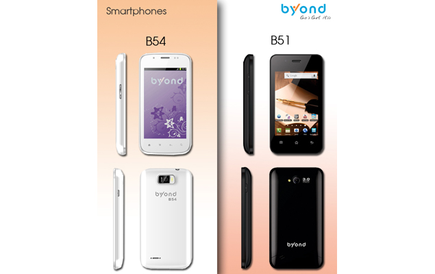Byond launches B51 and B54 dual-SIM Android 2.3 smartphones 
