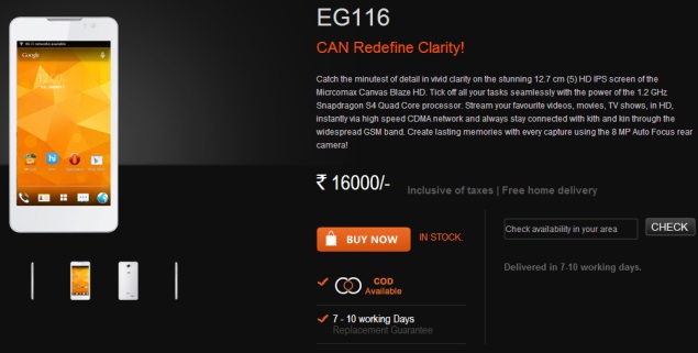 Micromax Canvas Blaze HD, Canvas Duet II with CDMA and GSM support launched