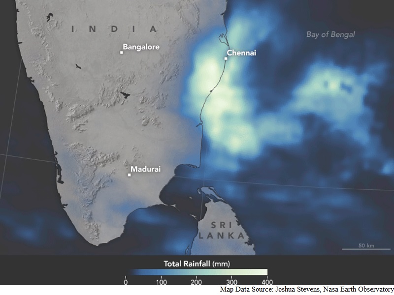 Chennai Received More Rainfall on December 1 Than Any Day Since 1901: Nasa