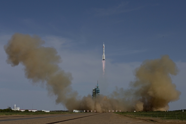 China launches longest manned mission from Gobi Desert