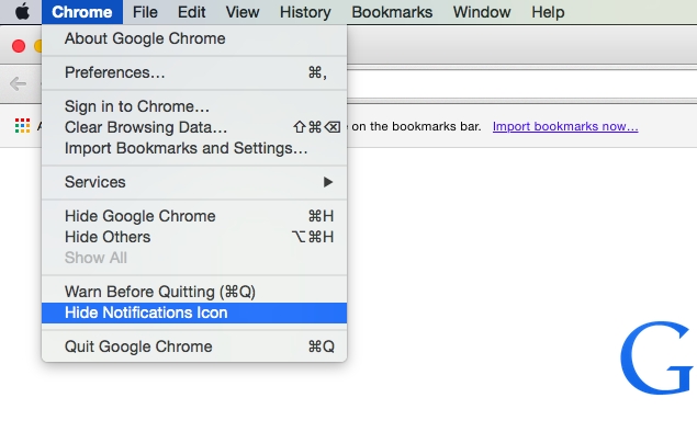 remove bookmark icons in chrome for a mac