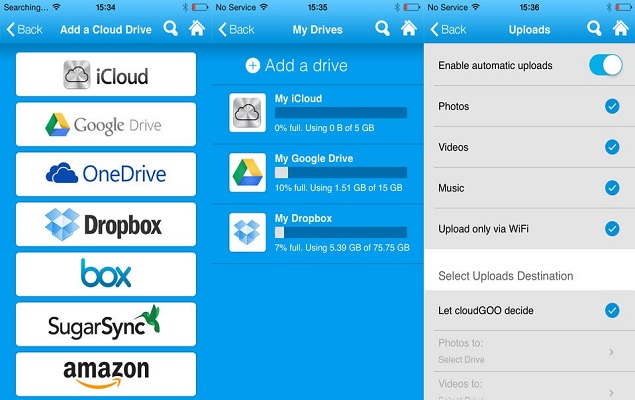 cloudGOO lets you consolidate Dropbox, Google Drive, and other cloud storage