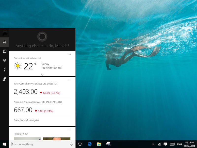 Microsoft Cortana Now Available in India With Indian Voice, Accent Support