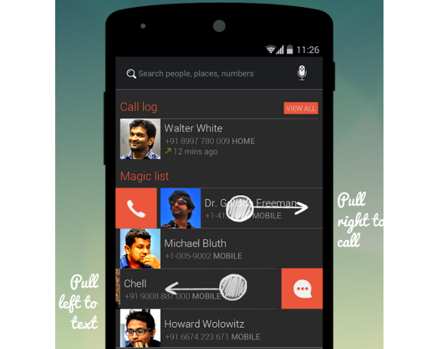 launch the phone dialer app for android