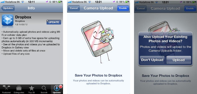 Dropbox updates iOS app, gives away 3GB free storage